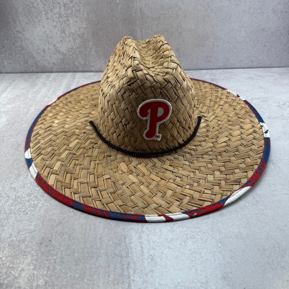 Foco MLB Philadelphia Phillies Floral Straw Patch Logo Hat Baseball